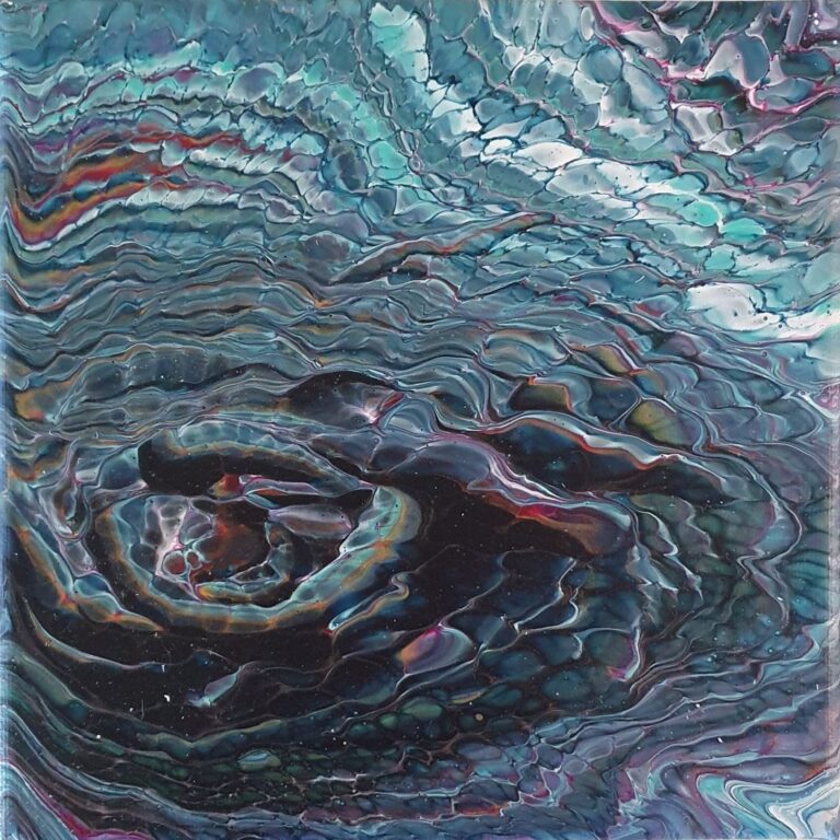 pouring - Dubine akril platno 20x20cm