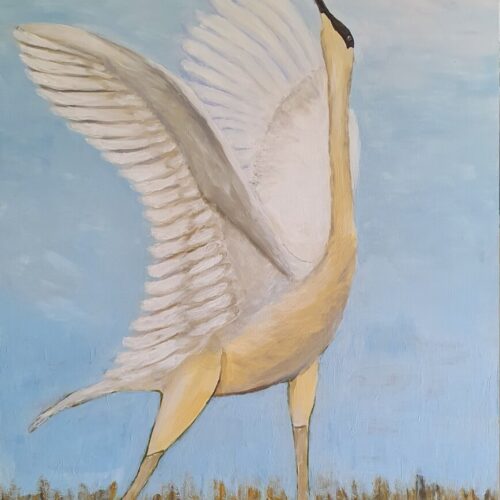 Dancing Crane – Original Acrylic Painting | Tamara Perusic Art Dancing Crane – Original Acrylic Painting | Tamara Perusic Art