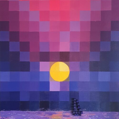 At Dusk – Original Pixel Art Painting | Tamara Perusic Art At Dusk – Original Pixel Art Painting | Tamara Perusic Art