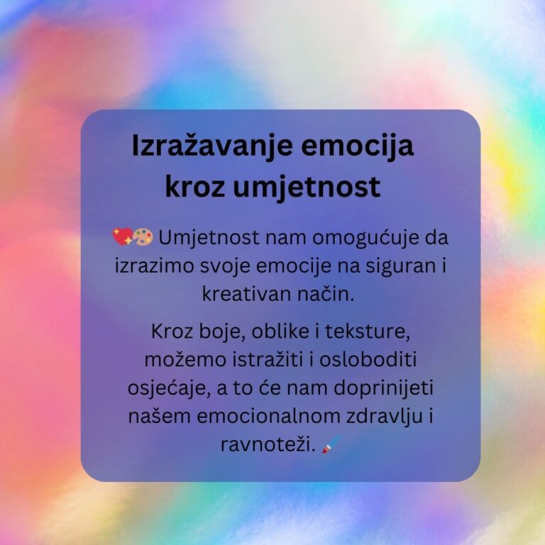 izražavanje emocija kroz umjetnost