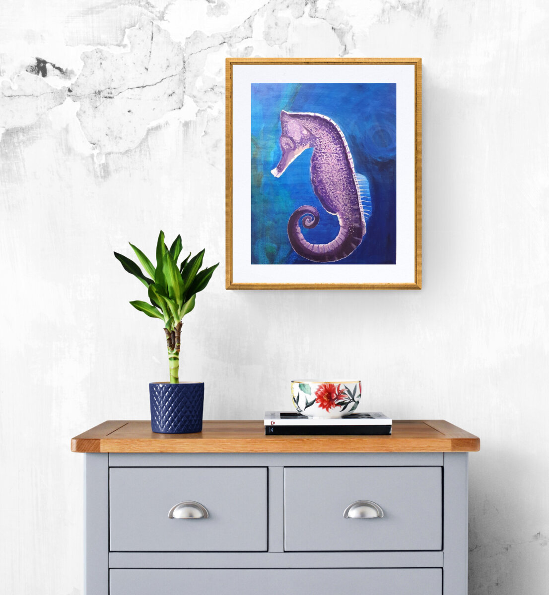 Morski konjic akril mdf 40x50cm