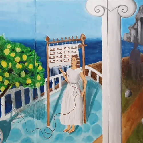 Penelope – Original Acrylic Triptych Painting | Tamara Perusic Art Penelope – Original Acrylic Triptych Painting | Tamara Perusic Art