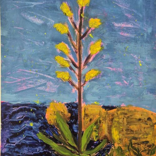 Agave in Bloom – original acrylic painting