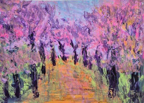 Cherry Alley – Original Acrylic Painting | Tamara Perusic Art