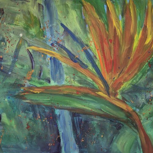 Bird of Paradise – Original Acrylic Painting | Tamara Perusic Art