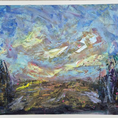 original acrylic painting landscape dawn original acrylic painting landscape dawn
