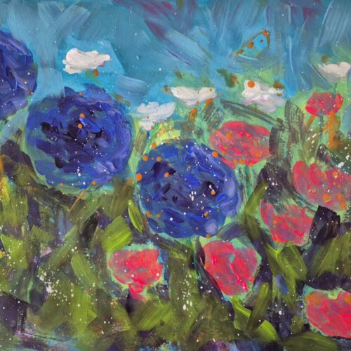 Confetti Garden – Original Acrylic Painting | Tamara Perusic Art
